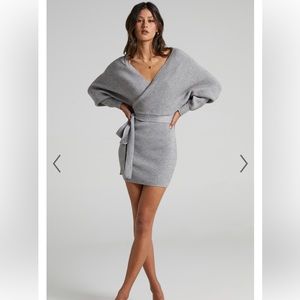 Showpo Don’t Fall Down Knit Dress, US size 2, grey, NWT
